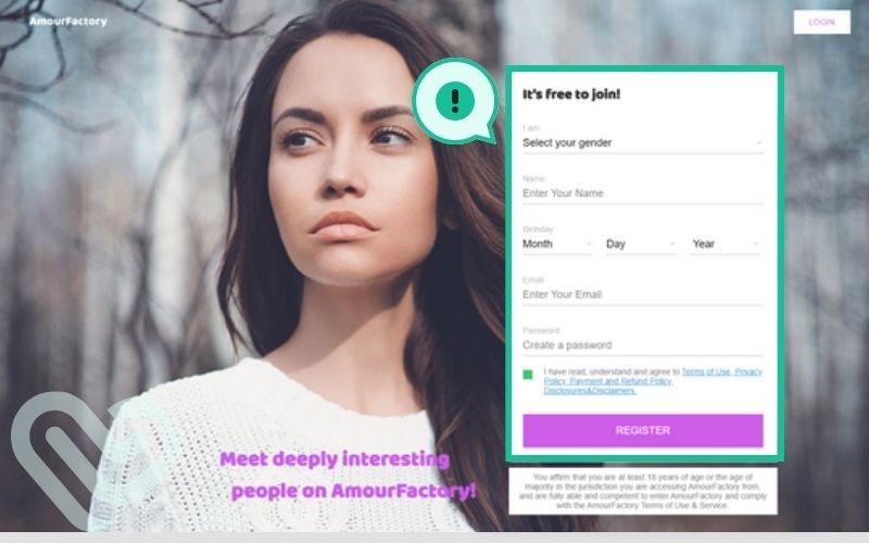 amourfactory sign up